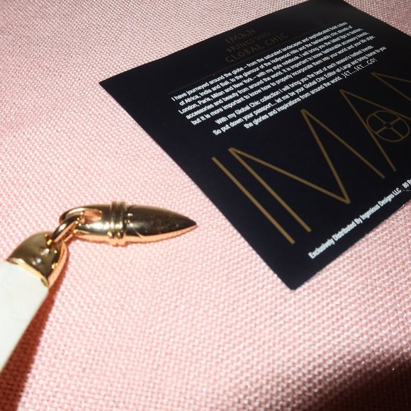 VINTAGE IMAN White Leather w/Animal Print Sharif - Picture 8 of 12